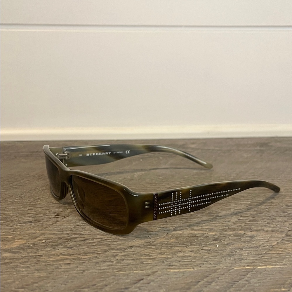 NWOT VTG Burberry 135 8483/S BXCD 57 14 Wmns Olive Nova Check Sunglasses - Picture 10 of 11